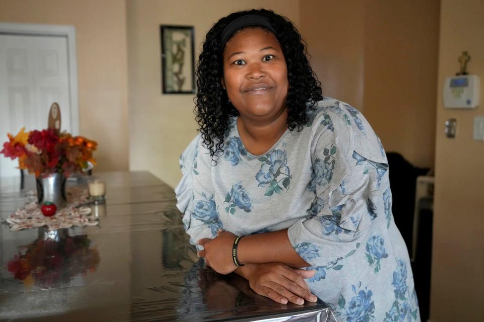Shamikka Smith, a child care provider who bought her home in the Lindsay Heights neighborhood last year, recently testified in the We Energies' rate case in front of the Public Service Commission of Wisconsin. She’s seen in her home in Milwaukee on Wednesday, Oct. 5, 2022.