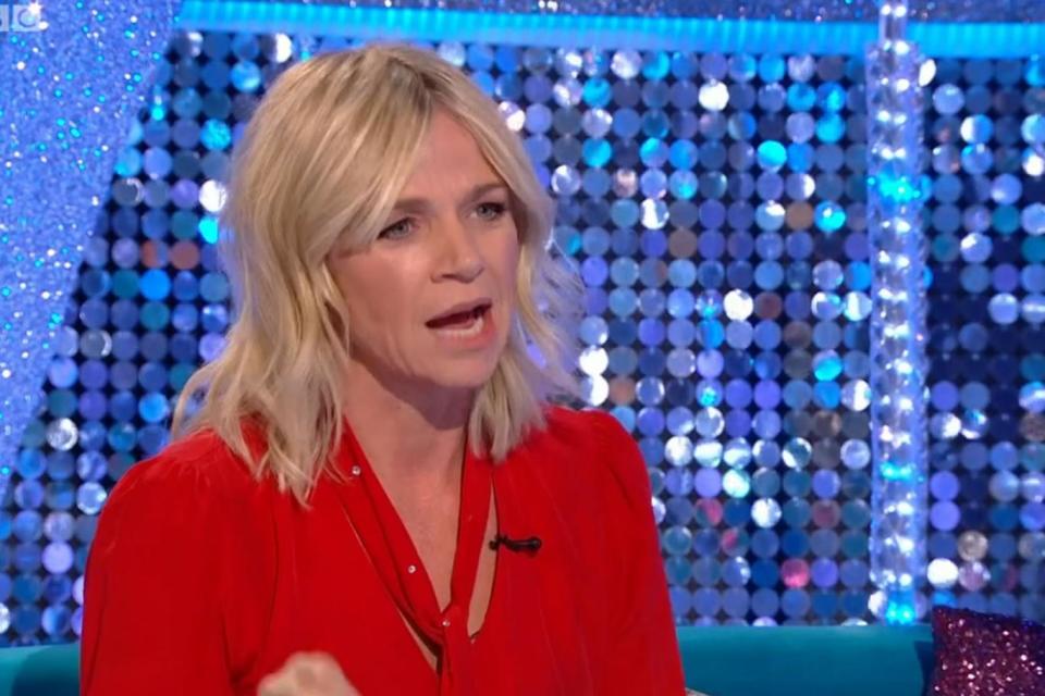 Stunned: Zoe Ball gasped as Robin Windsor told her his news (BBC Two)