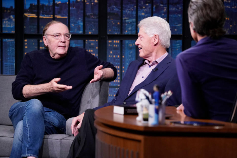 James Patterson with another collaborator, former President Bill Clinton<span class="copyright">Lloyd Bishop/NBC/NBCU Photo Bank—Getty Images</span>