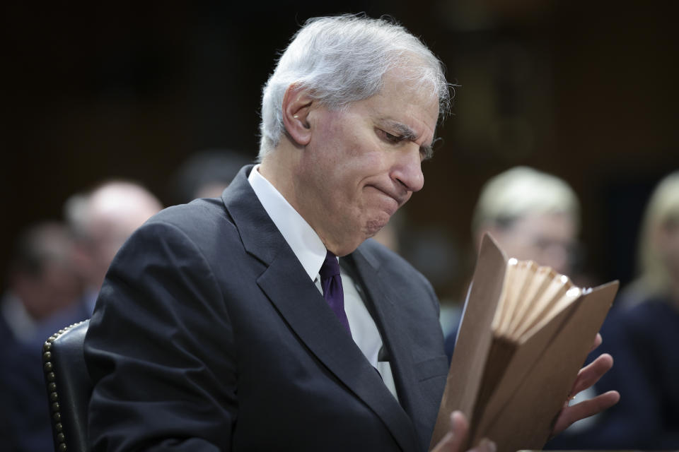 WASHINGTON, DC - MARCH 28:  Federal Deposit Insurance Corporation Chairman Martin J. Gruenberg testifies before the Senate Banking, Housing and Urban Affairs Committee March 28, 2023 in Washington, DC. The committee heard testimony on the topic of 