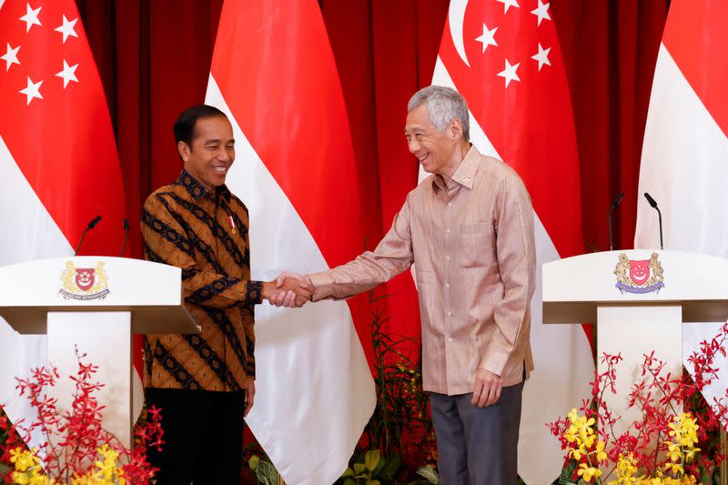 Indonesia's President Joko Widodo visits Singapore