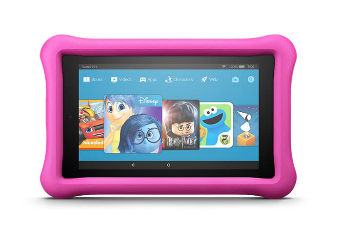 Amazon Fire 7 kids edition tablet in pink. (Photo: Amazon)