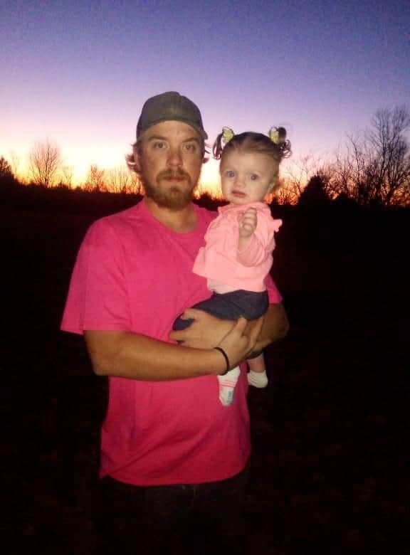 Oaklee Snow with her father Zachary Snow