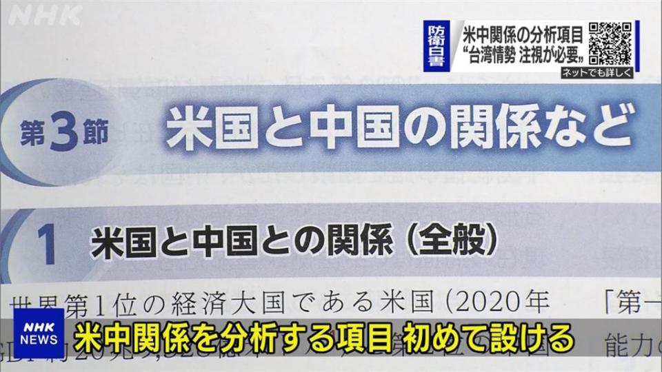 全球／水墨武士畫登封面　日國防白皮書首提「台灣安全」