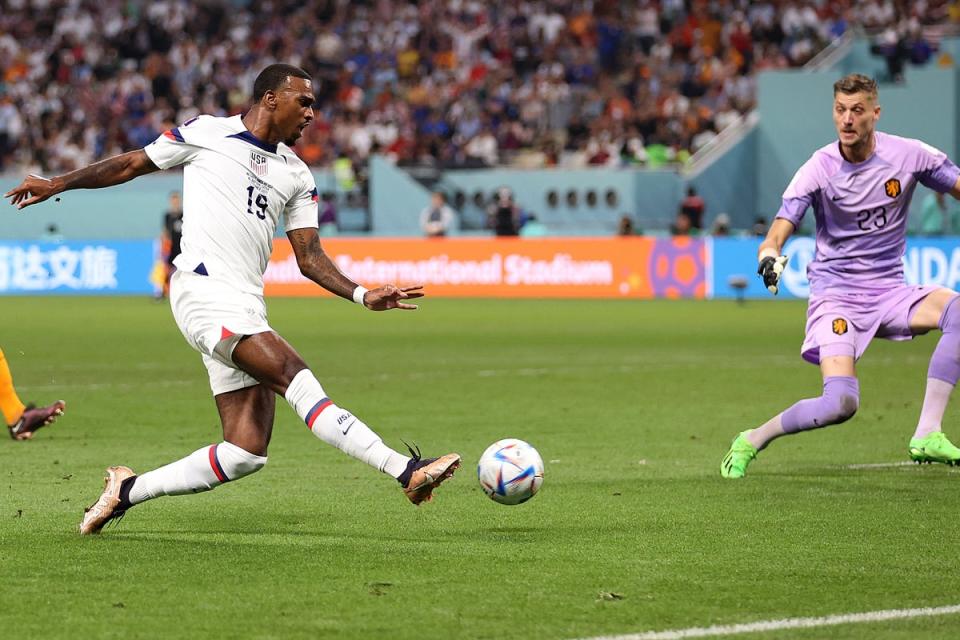 Wright scored during the USA’s World Cup defeat to the Netherlands (Getty Images)