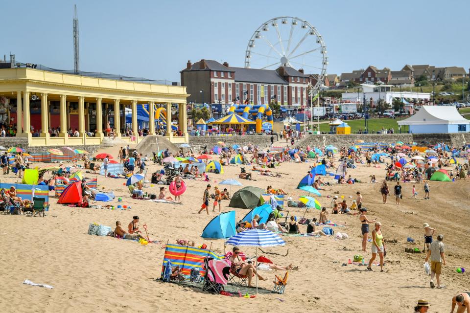 South Wales Police said between 20,000 to 25,000 people visited Barry Island on Thursday (PA)