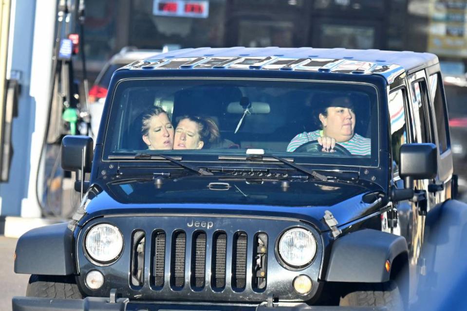 Abby and Brittany were later spotted being driven in an SUV by a friend. MEGA