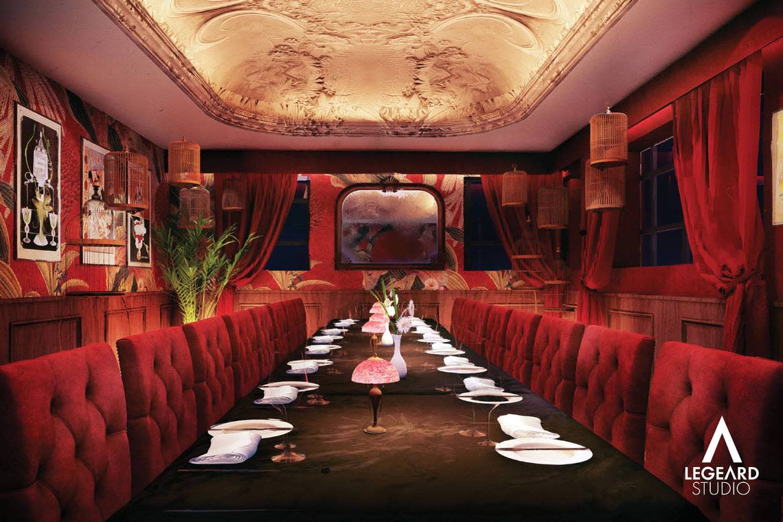 A private dining room at La Jardin Boucherie.