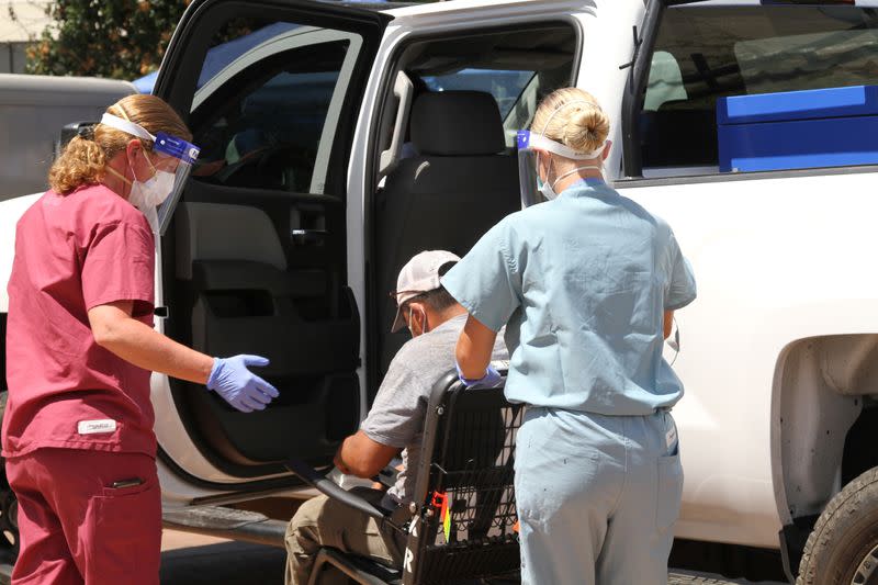 Air Force nurses assist patient at Adventist Health Lodi Memorial in Lodi