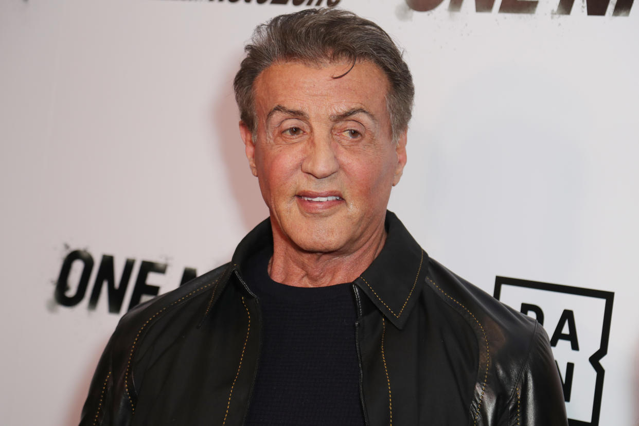 Sylvester Stallone is no longer sporting his signature dark hair in a new Instagram post and fans love it. (Photo: Leon Bennett/Getty Images)