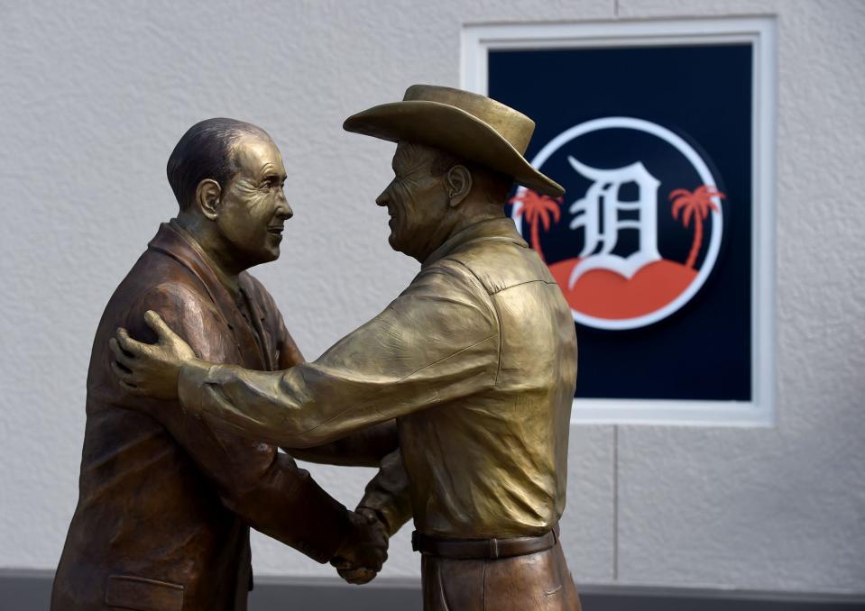 A statue of George Jenkins and Joker Marchant was added during renovations in 2017.