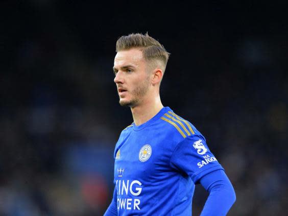 James Maddison received a second-half run-out for Leicester against Everton (Getty)
