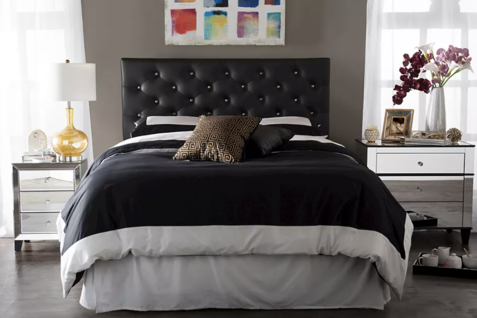 the headboard in black