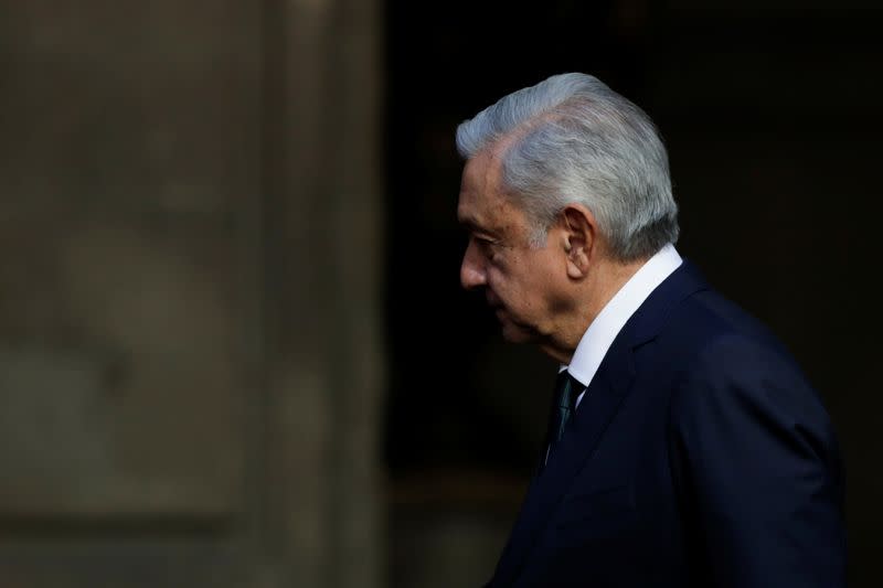 Mexico's President Andres Manuel Lopez Obrador delivers his second state of the union address at National Palace in Mexico City