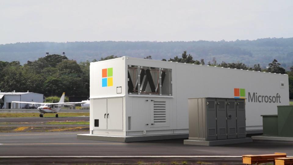 Das mobile «Azure Modular Datacenter». Microsoft will seinen Clouddienst Azure künftig auch in den entlegensten Gebieten der Welt anbieten.