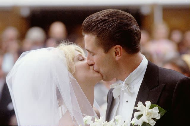 <p> John Roca/NY Daily News Archive via Getty</p> Chynna Phillips and Billy Baldwin at their wedding in the Hamptons in September 1995