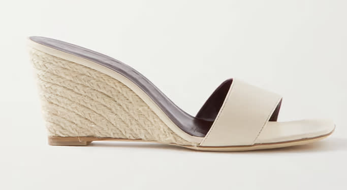 Staud Billie leather espadrille wedge mules. - Credit: Courtesy of Net-a-Porter