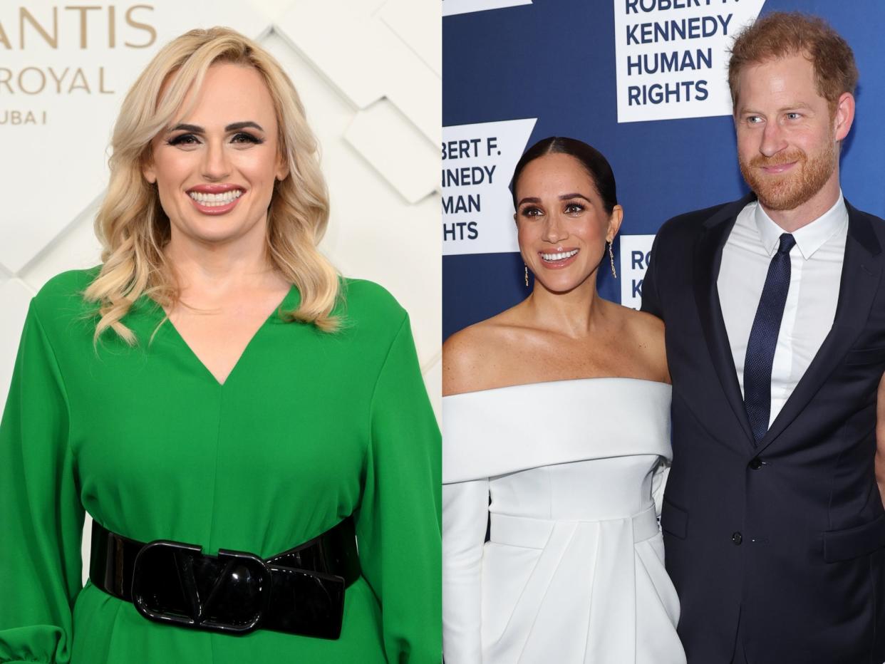 Rebel Wilson claims Meghan Markle is ‘not as cool’ as Prince Harry (Getty)