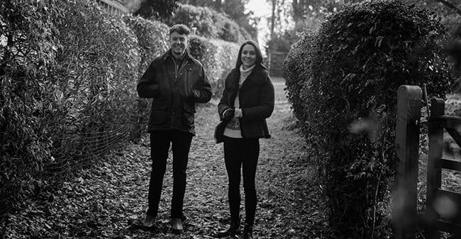 Princess Kate and Roman Kemp stand in field to talk about mental health