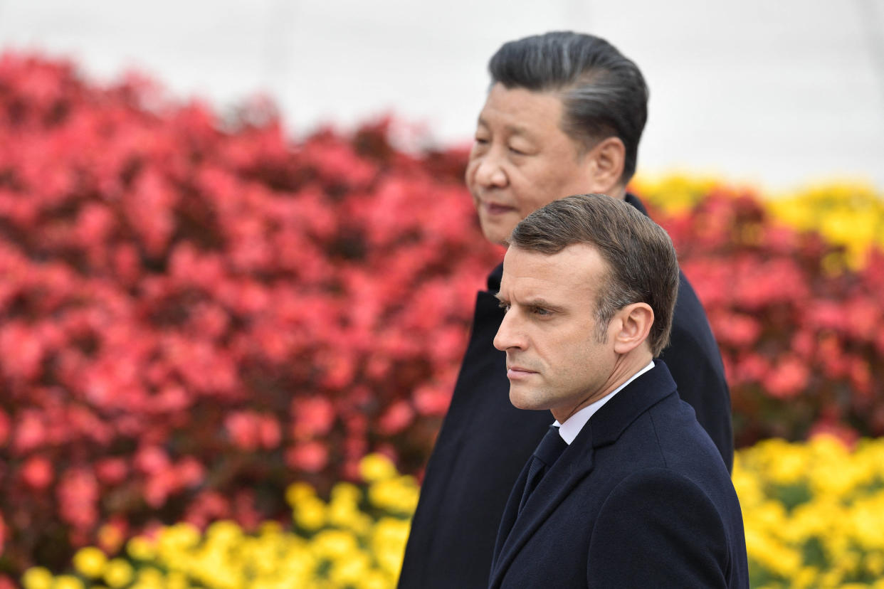Emmanuel Macron et Xi Jinping, ici lors de la précédente visite du président français en Chine en 2019.