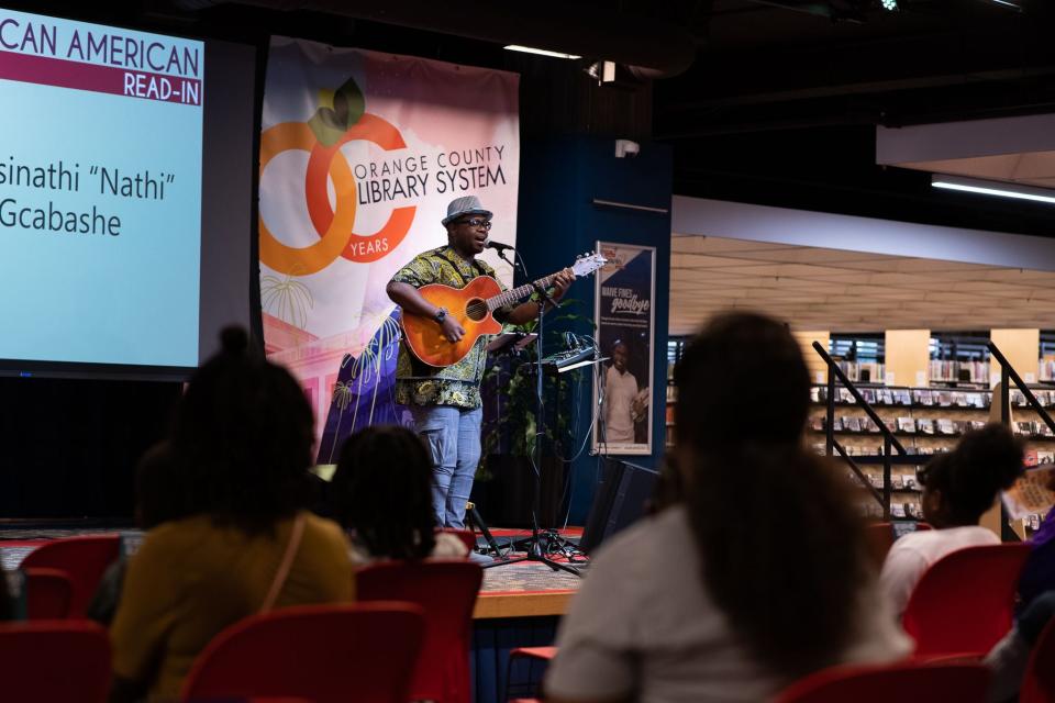 Guests learned about African American literature in poetry, story and song at the African American Read-In at the Orlando Public Library.