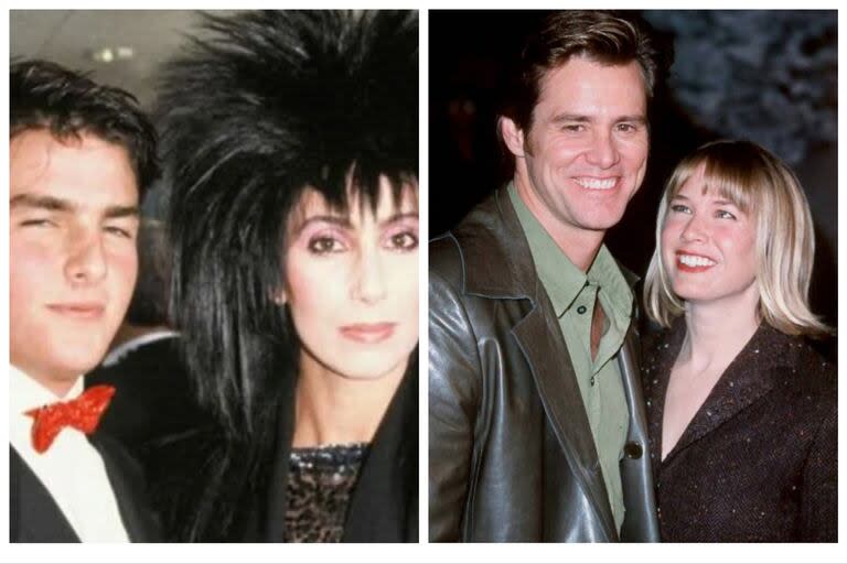 Tom Cruise y Cher; Jim Carrey y Renée Zellweger, parejas que seguro no conocías