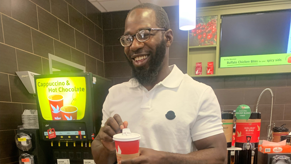 David Sparks enjoyed several cups of freshly brewed coffee after his exoneration, according to the Pennsylvania Innocence Project. / Credit: Courtesy Pennsylvania Innocence Project