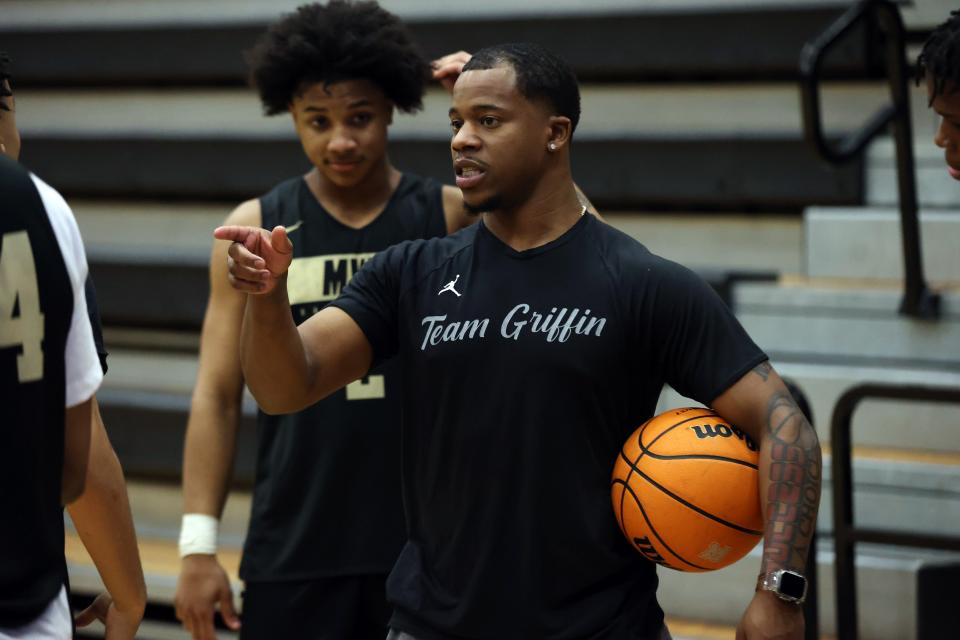 Midwest City High School former basketball player and current head coach Torey Noel on Jan 29, 2024; MWC, Okla, [ENTER COUNTRY]; at Midwest City High School Gymnasium. Mandatory Credit: Steve Sisney-The Oklahoman