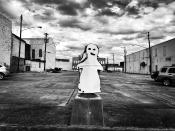 <p>A statue of a ghost on display in downtown Selma, Ala. (Photo: Holly Bailey/Yahoo News) </p>