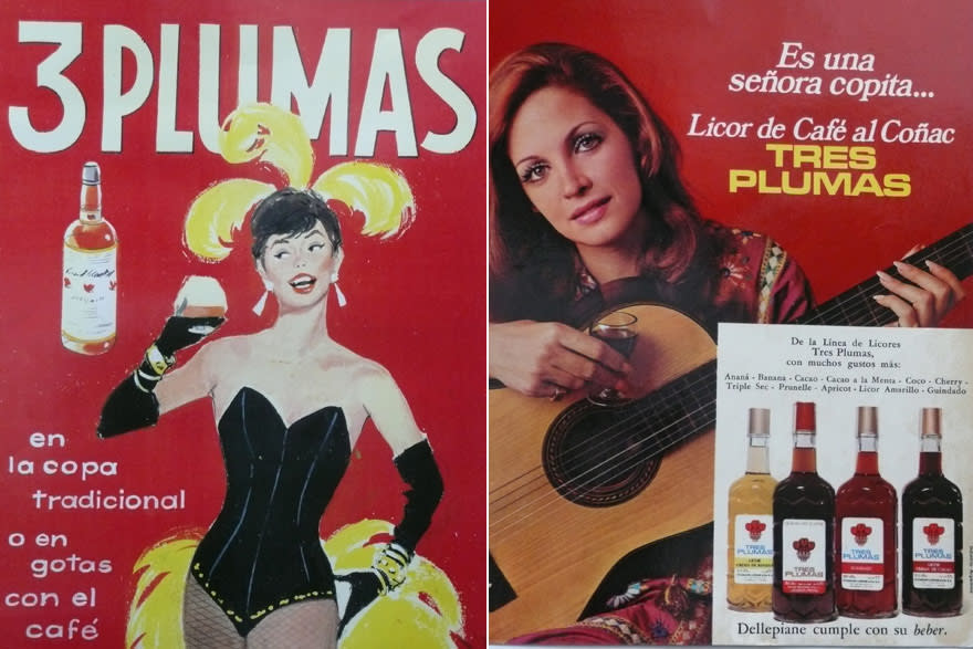 La publicidad gráfica de Tres Plumas, presente a través de las décadas: anuncios de los años 60 y los 70.