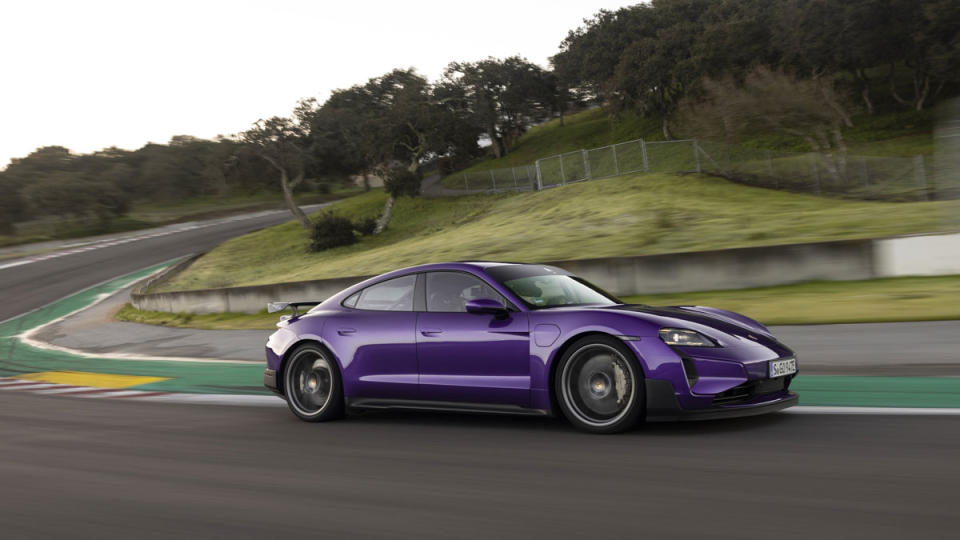 The 2025 Porsche Taycan Turbo GT with the Weissach Package.