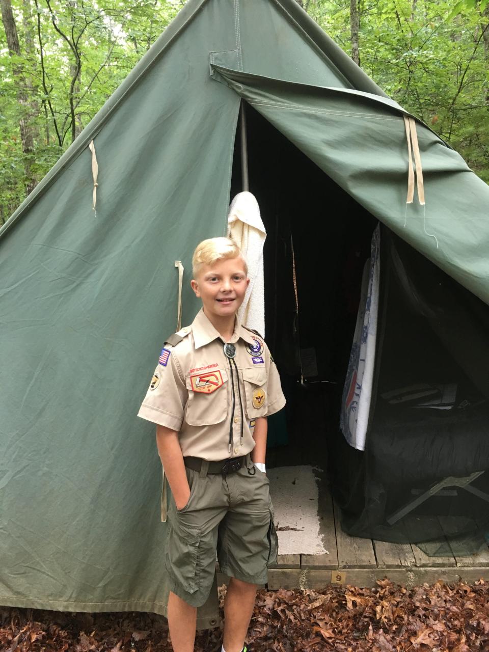 Tre Peterson as a young Boy Scout