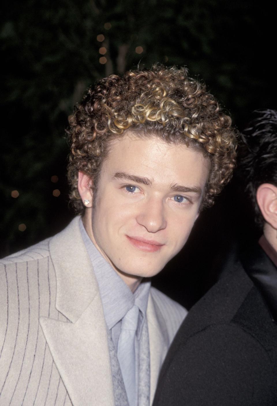 justin timberlake curly hair nsync