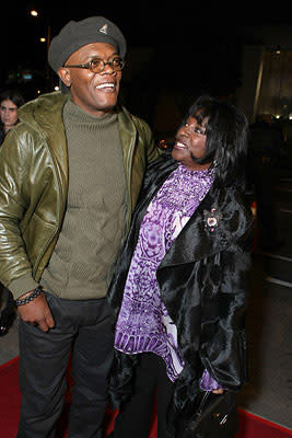 Samuel L. Jackson and wife at the Los Angeles premiere of Weinstein Companys' The Great Debaters