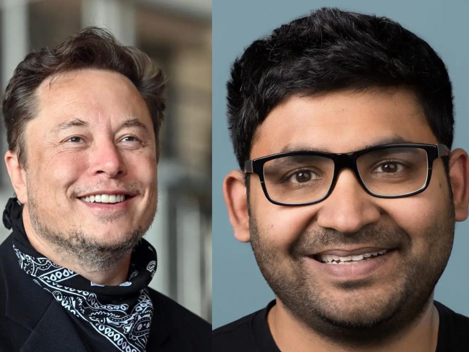 Elon Musk and Parag Agrawal