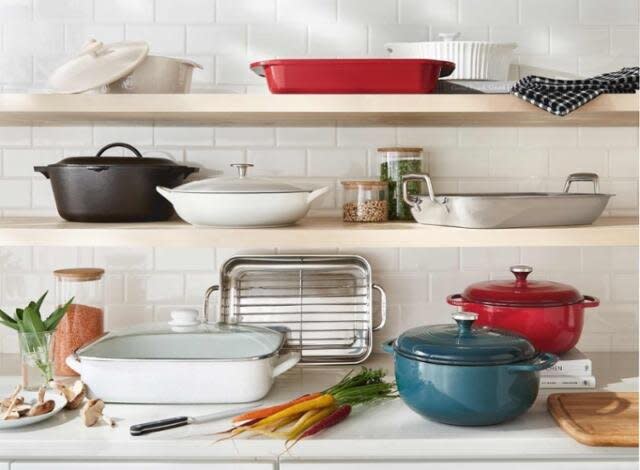 If you're looking to replace your old pots and pans that don't cook like they used to, snag cookware on sale right now. <br /><br />We <a href="https://fave.co/36KglD1" target="_blank" rel="noopener noreferrer">spotted</a> a <a href="https://fave.co/3lqSht4" target="_blank" rel="noopener noreferrer">nine-piece stainless steel cookware set</a> that was $200, marked down to $160, and a stainless steel <a href="https://fave.co/33HiDRC" target="_blank" rel="noopener noreferrer">stovetop pressure cooker</a> that's 20% off. For fried eggs, get this <a href="https://fave.co/34BaJZ3" target="_blank" rel="noopener noreferrer">pair of nonstick frying pans</a> for just $32. <br /><br />Check out the kitchenware and cookware on sale at <a href="https://fave.co/36KglD1" target="_blank" rel="noopener noreferrer">﻿The Home Depot</a>.