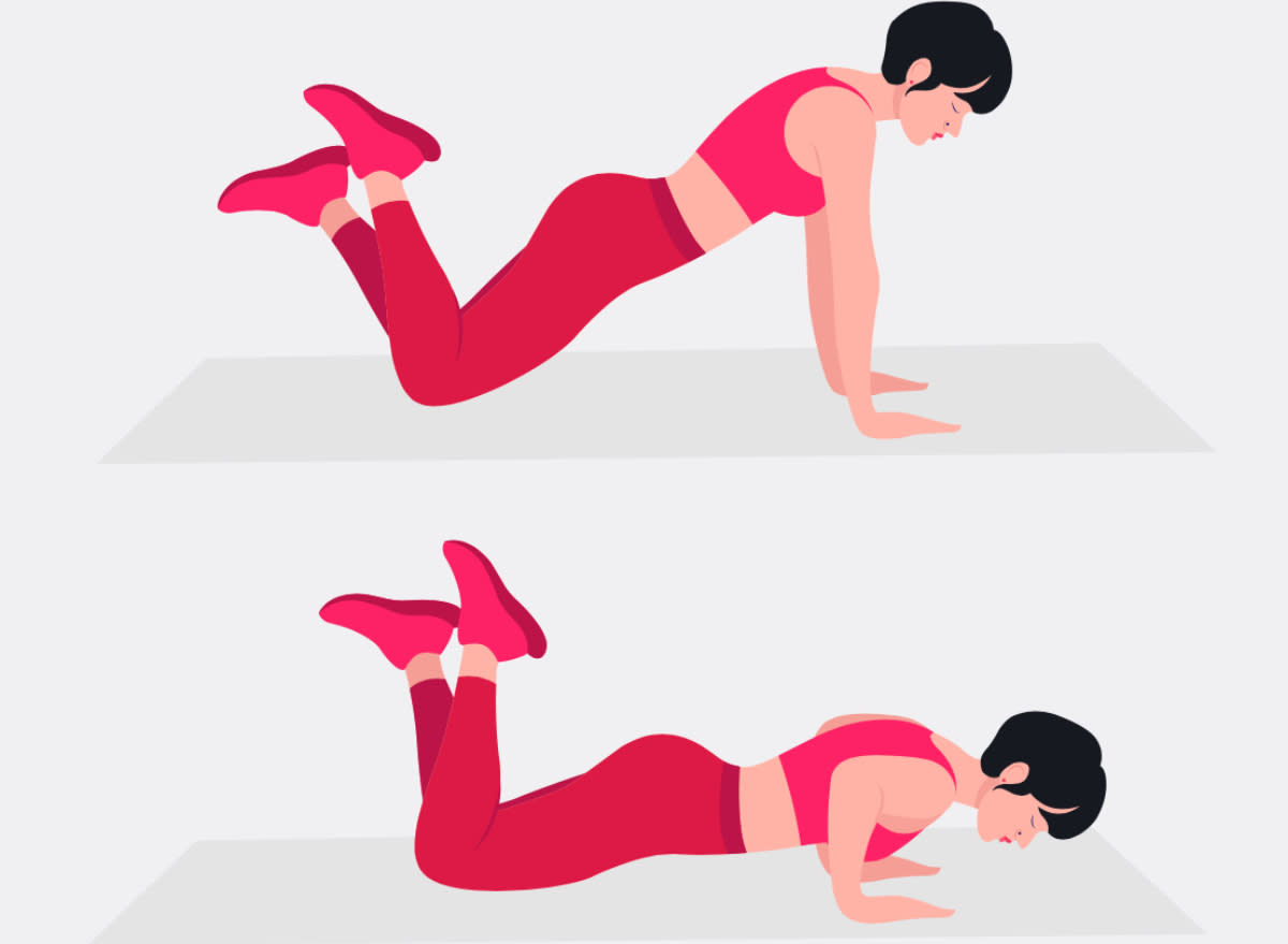 illustration of modified knee pushups