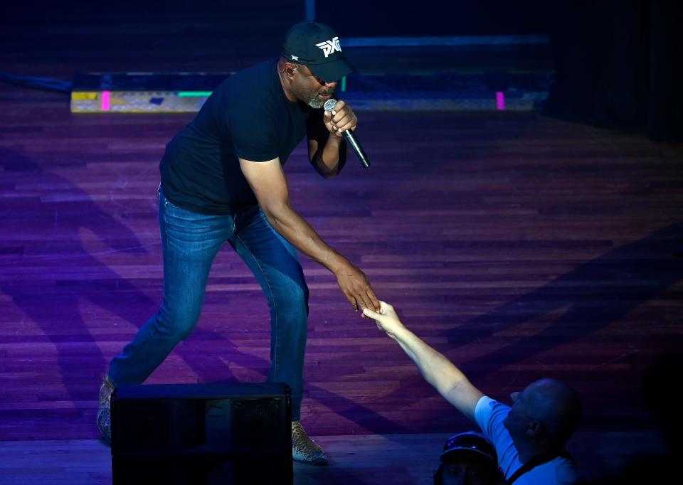 Darius Rucker performs during the 14th annual Darius Rucker and Friends concert at the Ryman Auditorium Monday, June 5, 2023, in Nashville, Tenn. The event unofficially kicks off the week of CMA Fest in Nashville and has raised more than three million for the St. Jude Children’s Research Hospital.