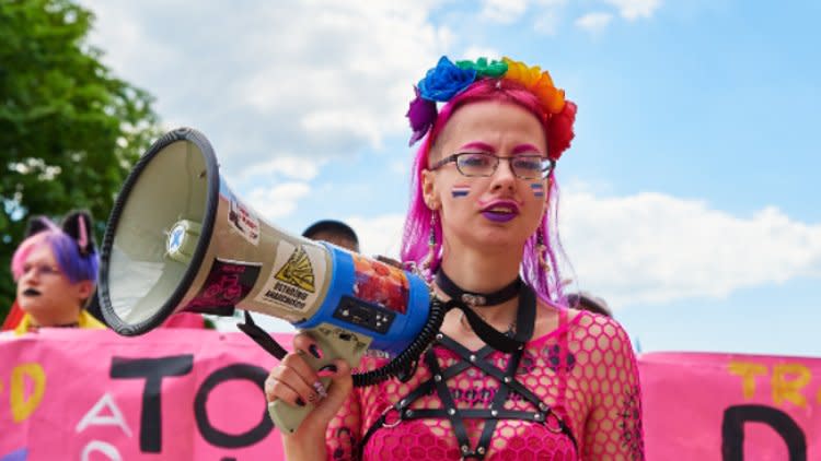 LGBTQ Youth protesting