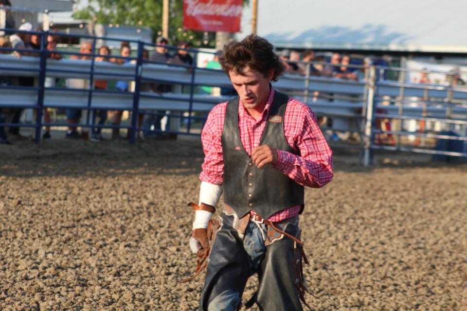 The Ottawa County Fair hosted the Rafter M. Rodeo Thursday evening at the fair's grandstand area. The rodeo included calf roping, bull riding and barrel racing. .