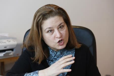 Ursula Gauthier, a French journalist of the weekly l'Obs news magazine, gestures during an interview with Reutersin Beijing, China December 29, 2015.REUTERS/Kim Kyung-Hoon