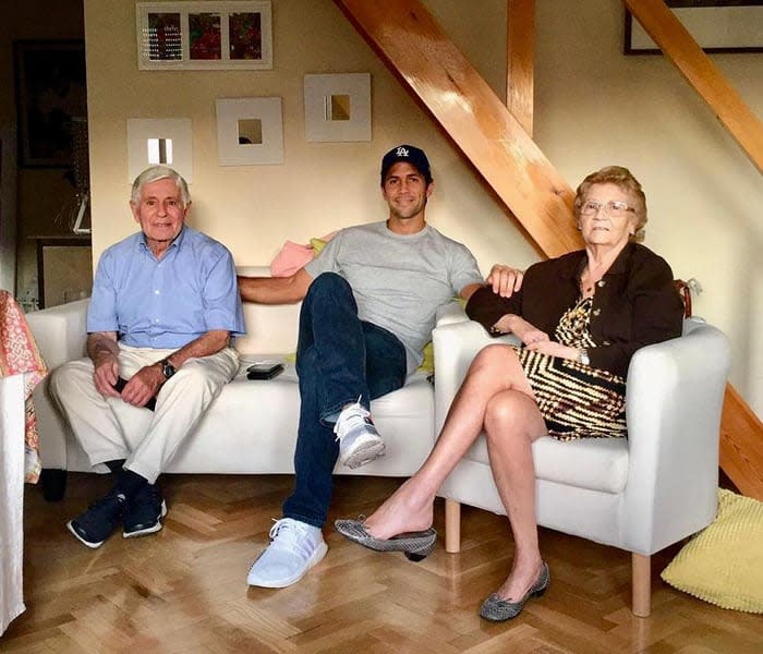Fernando Verdasco junto a sus abuelos maternos