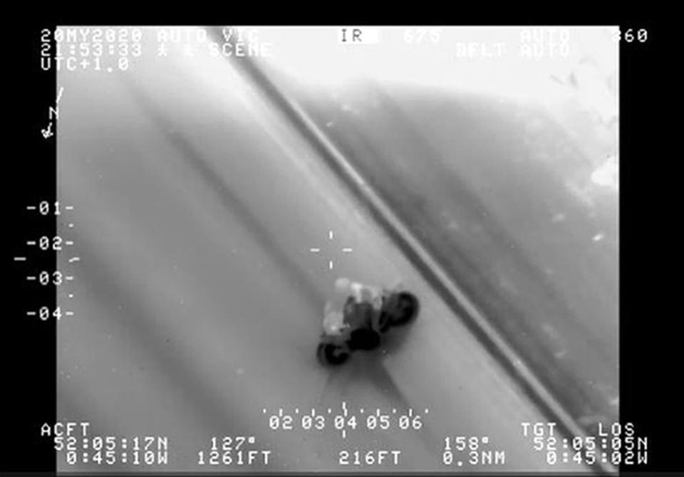 Undated handout scrrengrab form footage take by a police helicopter by Metropolitan Police of Marian Vasilica Dragoi during a police chase on May 20, 2020. The teenager has pleaded guilty to dangerous driving after hitting speeds of 180mph on his motorbike during a 30-minute police chase.