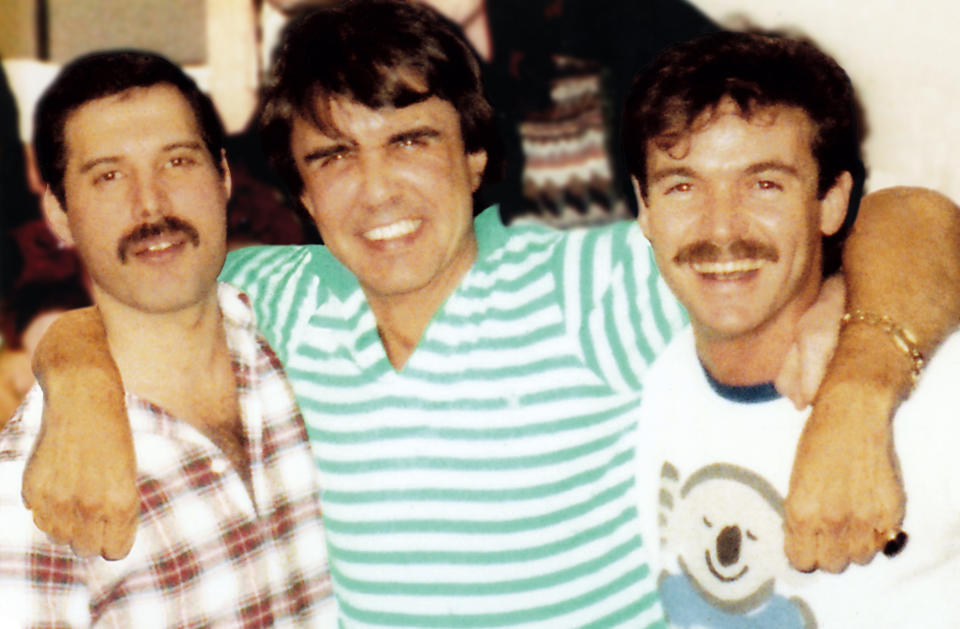 Freddie Mercury, Dave Clark, and John Christie. (Photo: Dave Clark International)