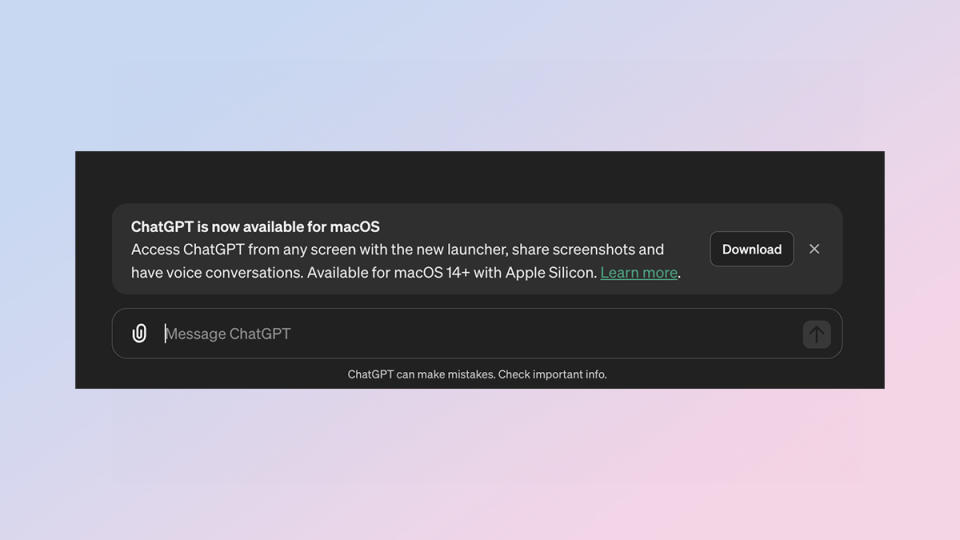 ChatGPT macOS app