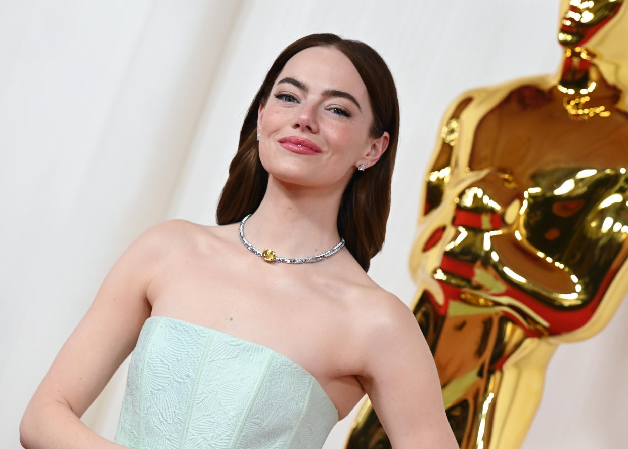 Emma Stone at the 96th Annual Oscars held at at the Ovation Hollywood on March 10, 2024 in Los Angeles, California. (Photo by Gilbert Flores/Variety via Getty Images)