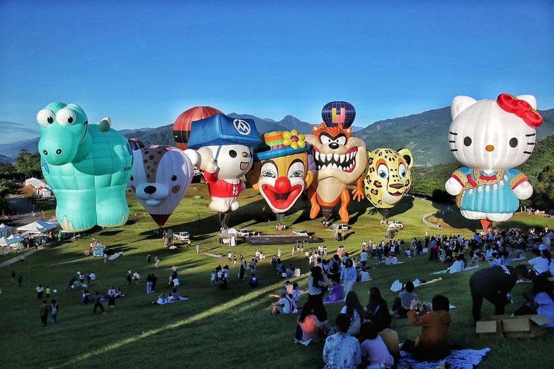受到中度颱風杜蘇芮影響，台東縣府宣布鹿野高台熱氣球28日活動全取消。 （翻攝臺灣國際熱氣球嘉年華-Taiwan International Balloon Festival臉書）