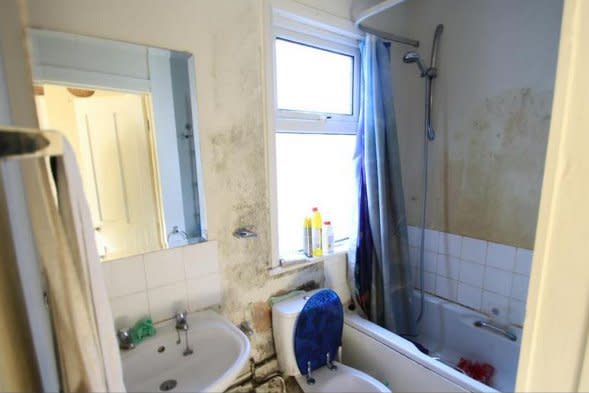 The mouldy bathroom