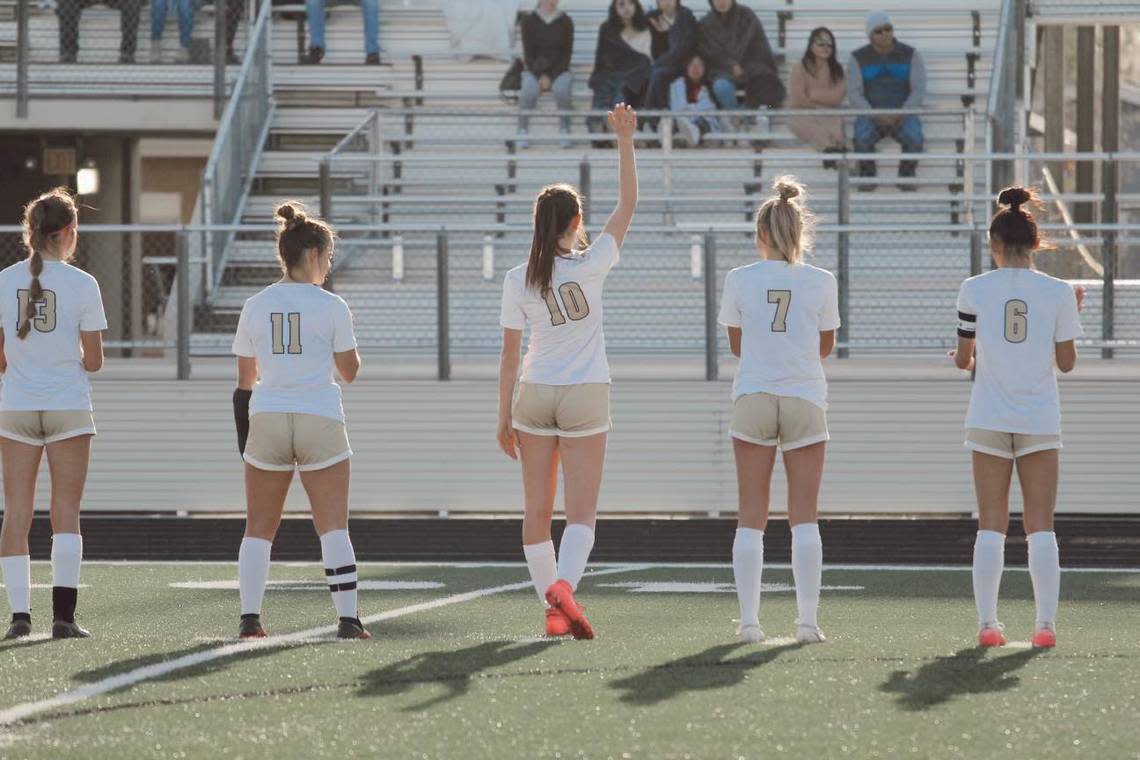 Kyndal Ewertz (10) has been a standout player for the Maize South girls soccer team this season.