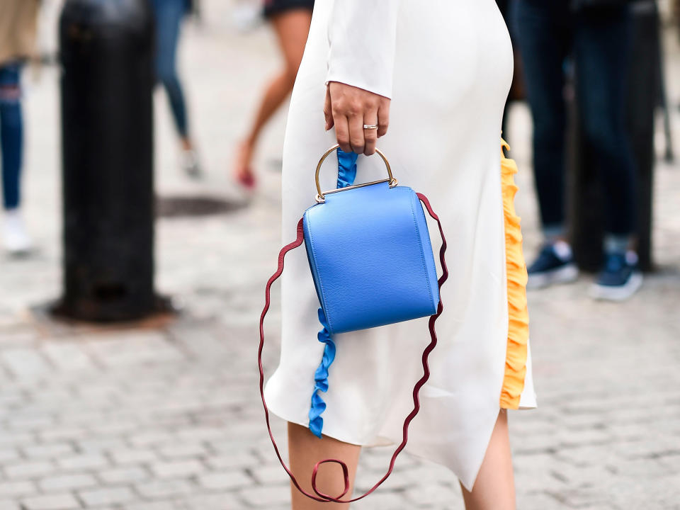 <p>Roksanda's arty Besa bag makes for striking accessorising.</p>